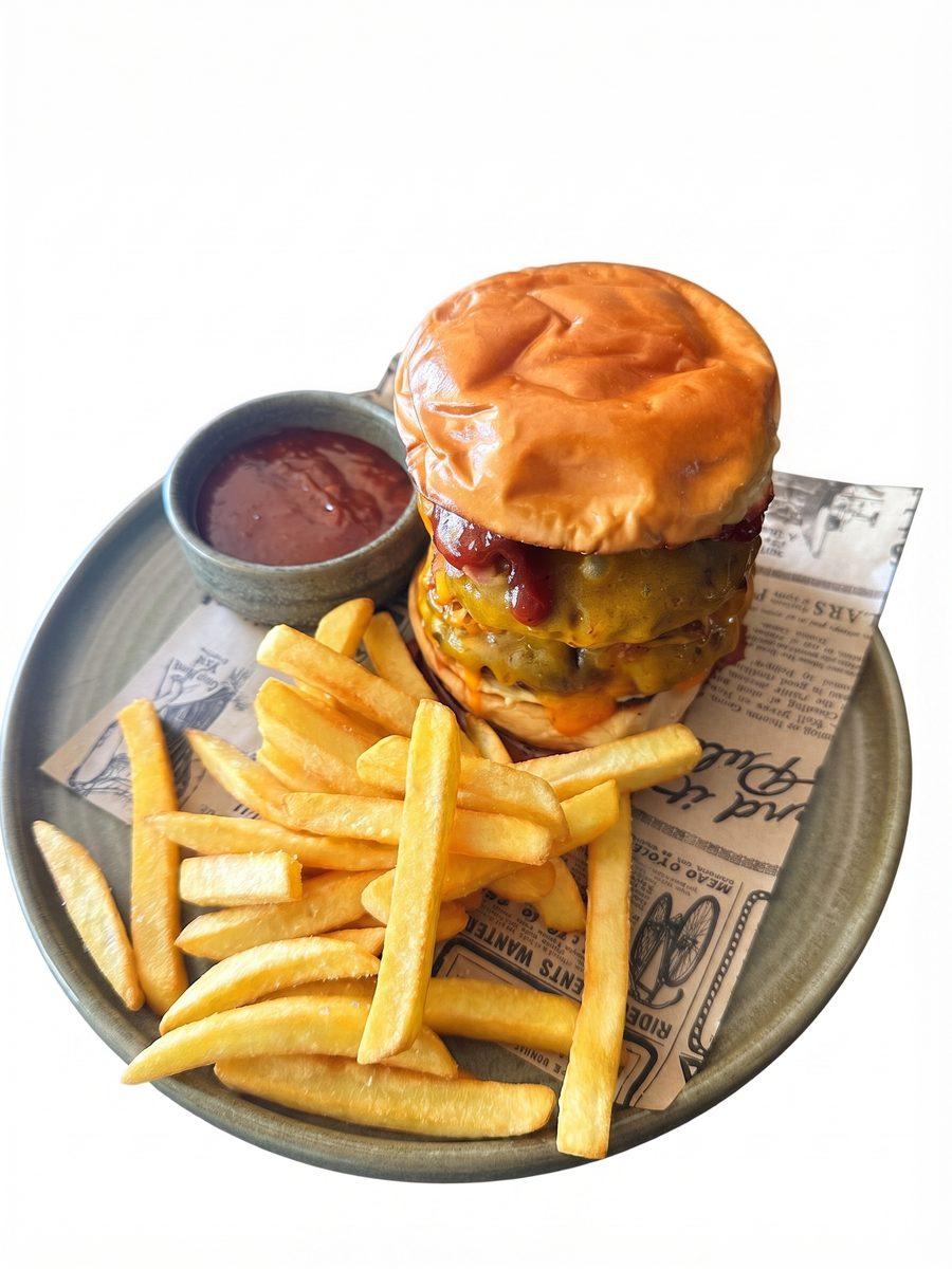 "Double Bald Boss" Burger